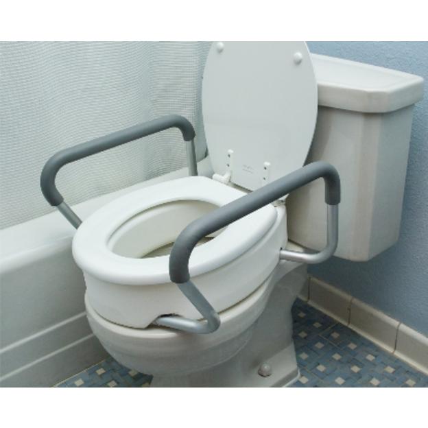 Toilet Seat Riser w/ Arms, Elongated-image